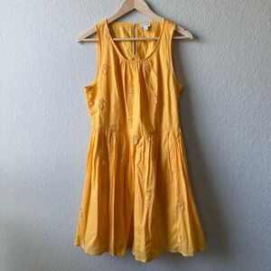 J. Crew Sunny Yellow Pineapple Mini Dress